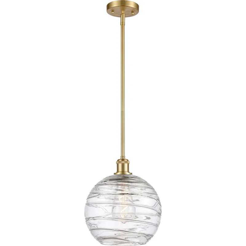 Ballston Large Deco Swirl LED 10 inch Satin Gold Pendant Ceiling Light, Ballston