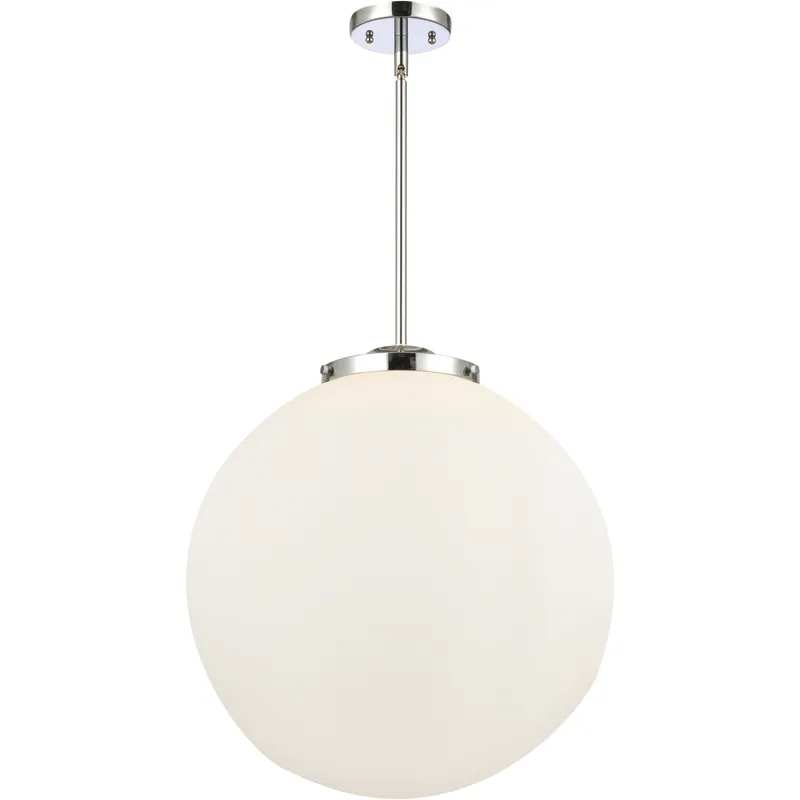Franklin Restoration Beacon 3 Light 18 inch Polished Chrome Statement Pendant Ceiling Light in Incandescent, Matte White