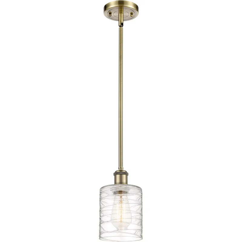 Ballston Cobbleskill 1 Light 5 inch Antique Brass Mini Pendant Ceiling Light