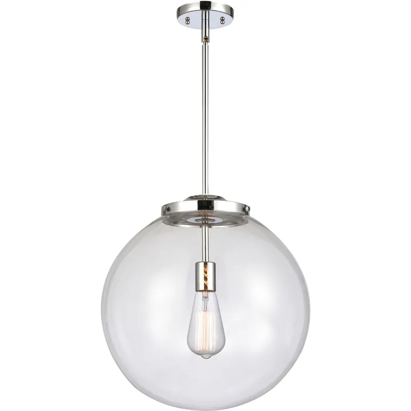 Franklin Restoration Beacon LED 16 inch Polished Chrome Pendant Ceiling Light in Clear