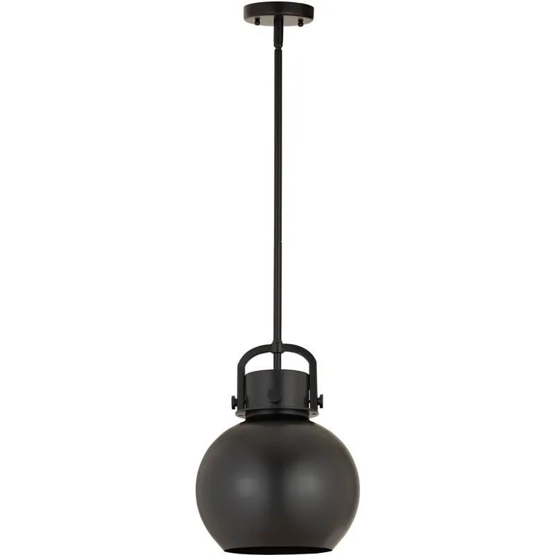 Newton Sphere 1 Light 10 inch Matte Black Pendant Ceiling Light
