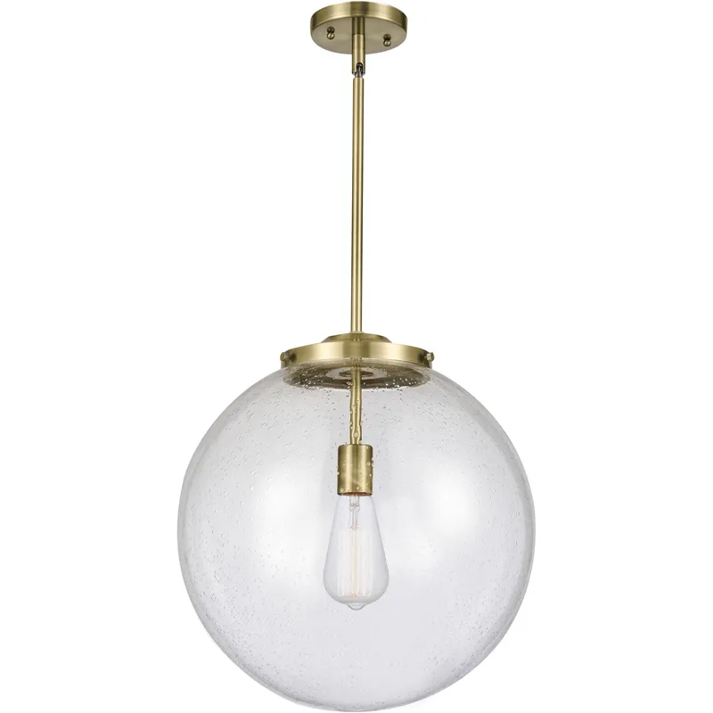 Franklin Restoration Beacon 1 Light 16 inch Antique Brass Pendant Ceiling Light in Incandescent, Seedy
