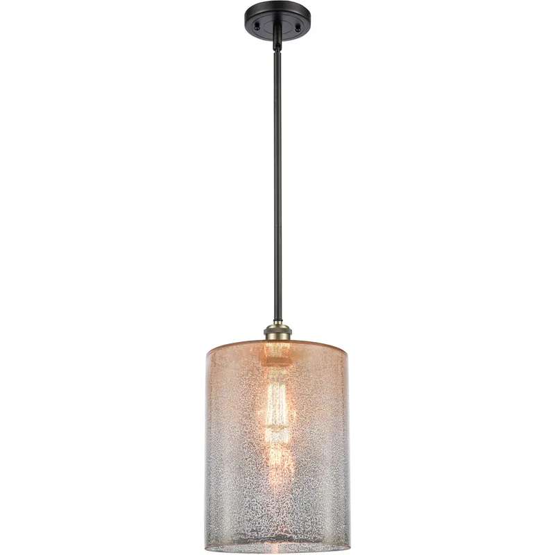 Ballston Large Cobbleskill 1 Light 9 inch Black Antique Brass Pendant Ceiling Light in Mercury Glass, Ballston