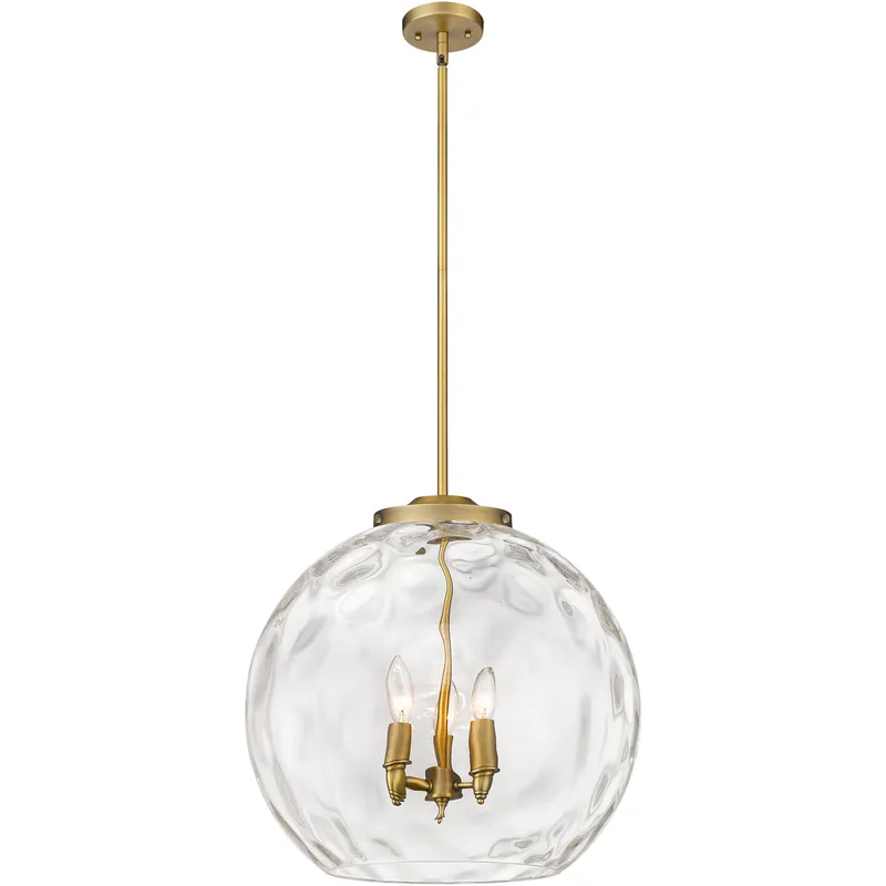 Ballston Athens Water Glass LED 17.88 inch Brushed Brass Statement Pendant Ceiling Light