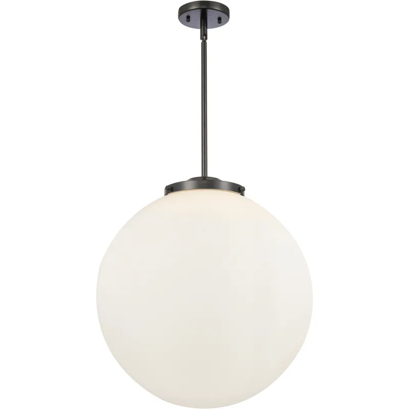 Franklin Restoration Beacon LED 18 inch Matte Black Statement Pendant Ceiling Light in Matte White