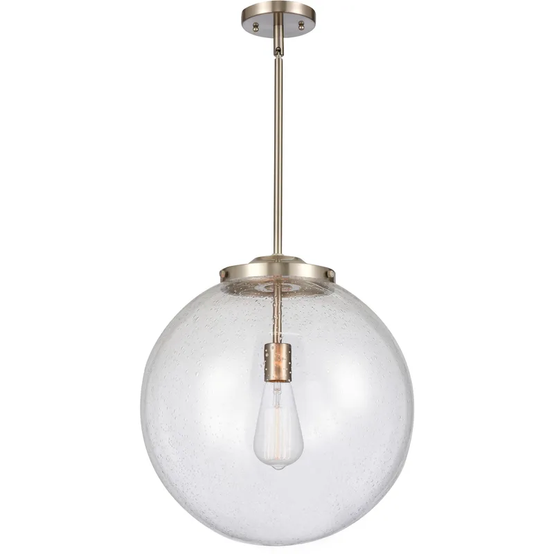 Franklin Restoration Beacon 1 Light 16 inch Brushed Satin Nickel Pendant Ceiling Light in Incandescent, Seedy