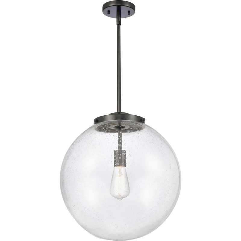 Franklin Restoration Beacon 1 Light 16 inch Matte Black Pendant Ceiling Light in Incandescent, Seedy