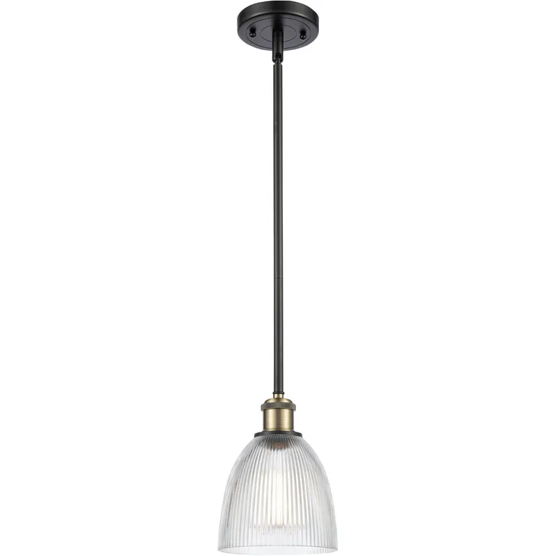 Ballston Castile 1 Light 6 inch Black Antique Brass Pendant Ceiling Light in Clear Glass, Ballston