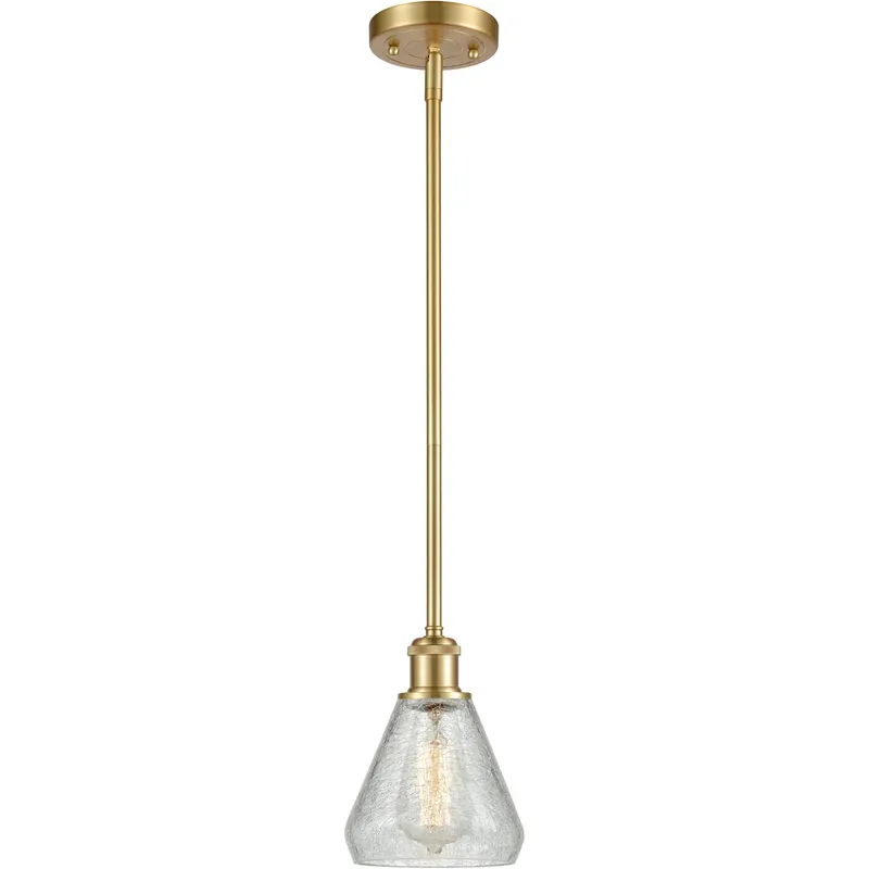 Ballston Conesus LED 6 inch Satin Gold Pendant Ceiling Light, Ballston