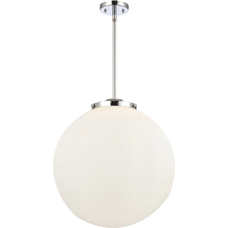 Franklin Restoration Beacon LED 18 inch Polished Chrome Statement Pendant Ceiling Light in Matte White
