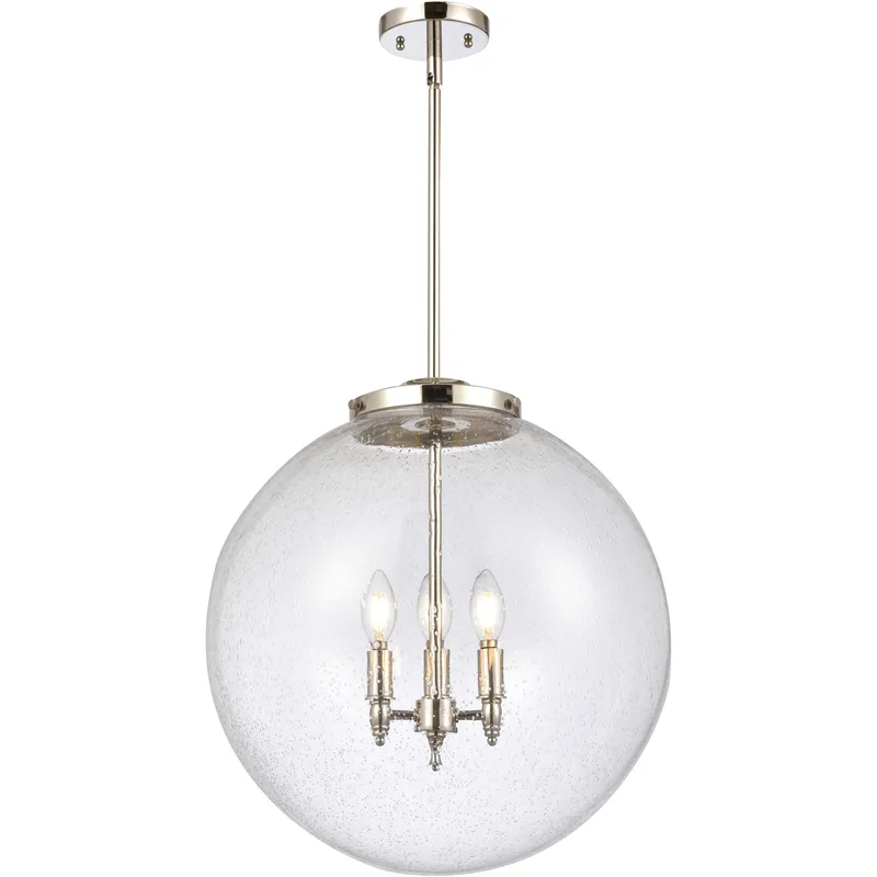 Franklin Restoration Beacon 3 Light 18 inch Polished Nickel Statement Pendant Ceiling Light in Incandescent, Seedy