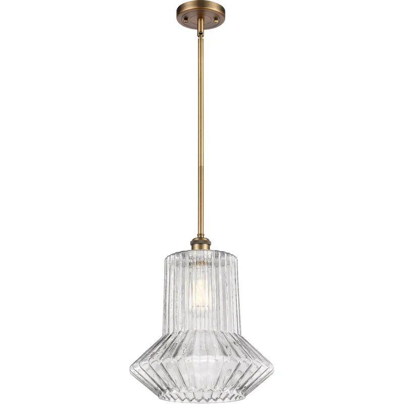 Ballston Springwater LED 12 inch Brushed Brass Pendant Ceiling Light, Ballston