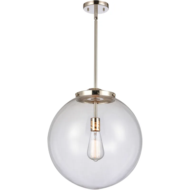 Franklin Restoration Beacon 1 Light 16 inch Polished Nickel Pendant Ceiling Light in Incandescent, Clear