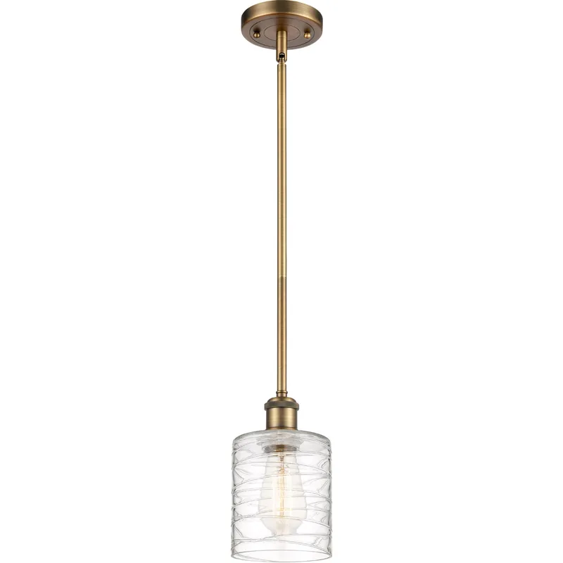 Ballston Cobbleskill 1 Light 5 inch Brushed Brass Mini Pendant Ceiling Light