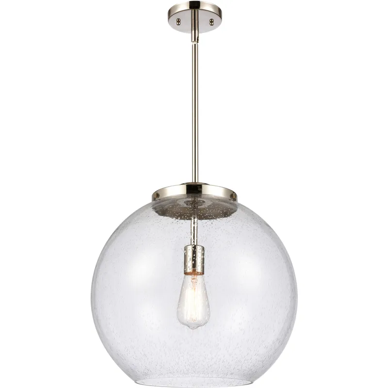 Ballston Athens LED 15.75 inch Polished Nickel Pendant Ceiling Light in Seedy