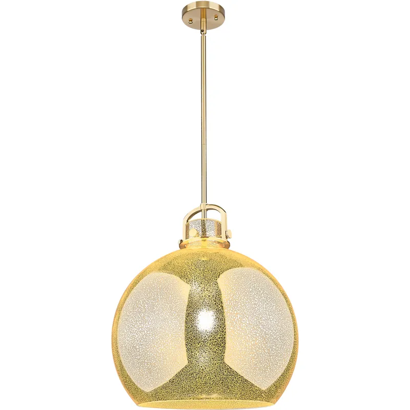 Newton Sphere 1 Light 18 inch Champagne Bronze Pendant Ceiling Light in Mercury Glass