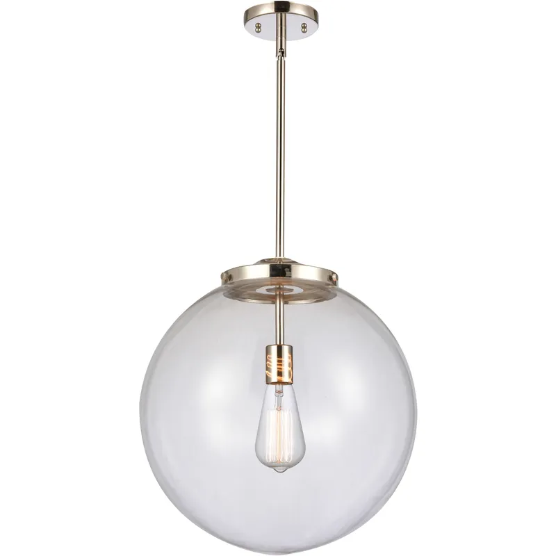 Franklin Restoration Beacon LED 16 inch Polished Nickel Pendant Ceiling Light in Clear