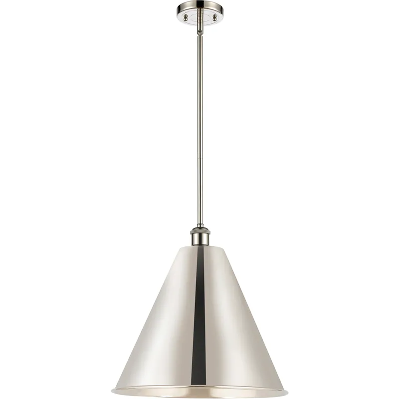 Ballston Cone LED 16 inch Polished Nickel Pendant Ceiling Light