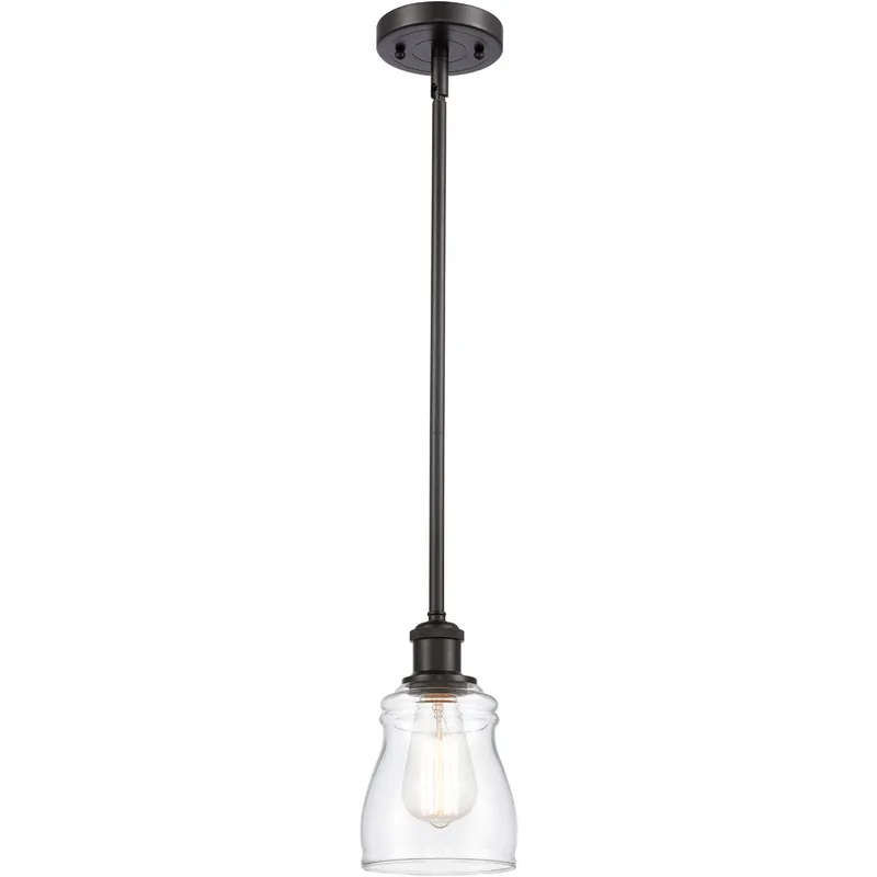 Ballston Ellery 1 Light 5 inch Oil Rubbed Bronze Pendant Ceiling Light in Clear Glass, Ballston