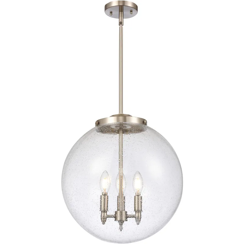 Franklin Restoration Beacon LED 16 inch Brushed Satin Nickel Statement Pendant Ceiling Light in Seedy