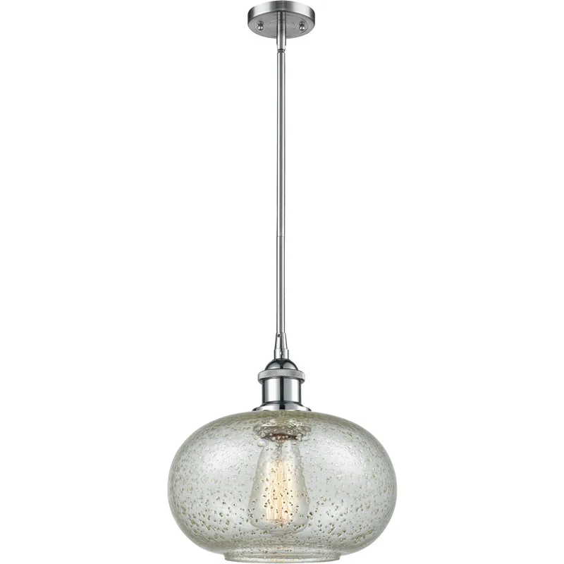 Ballston Gorham 1 Light 9.5 inch Polished Chrome Pendant Ceiling Light in Mica Glass, Ballston