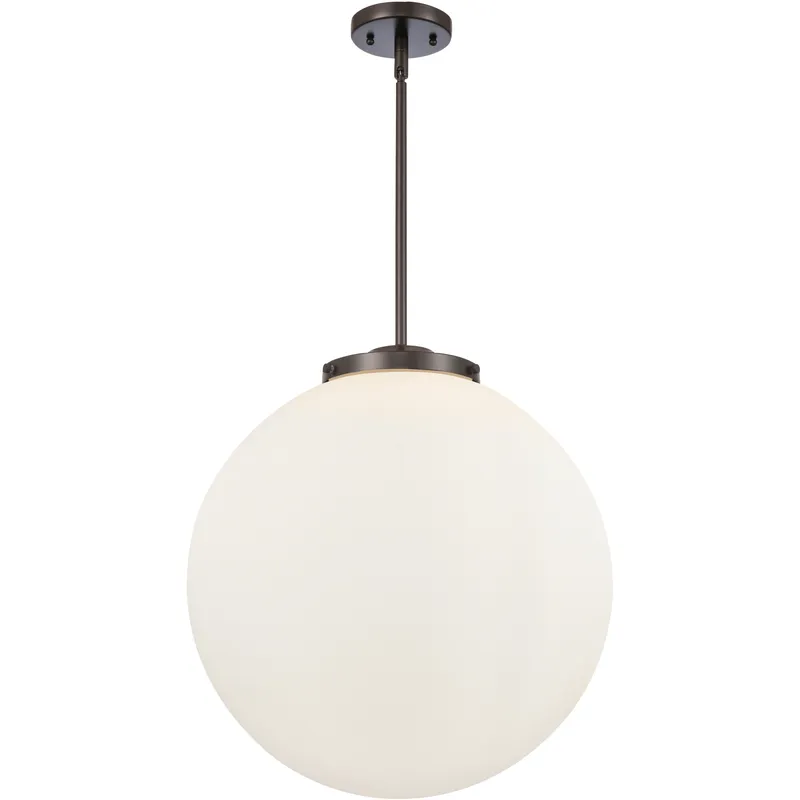 Franklin Restoration Beacon 3 Light 18 inch Oil Rubbed Bronze Statement Pendant Ceiling Light in Incandescent, Matte White