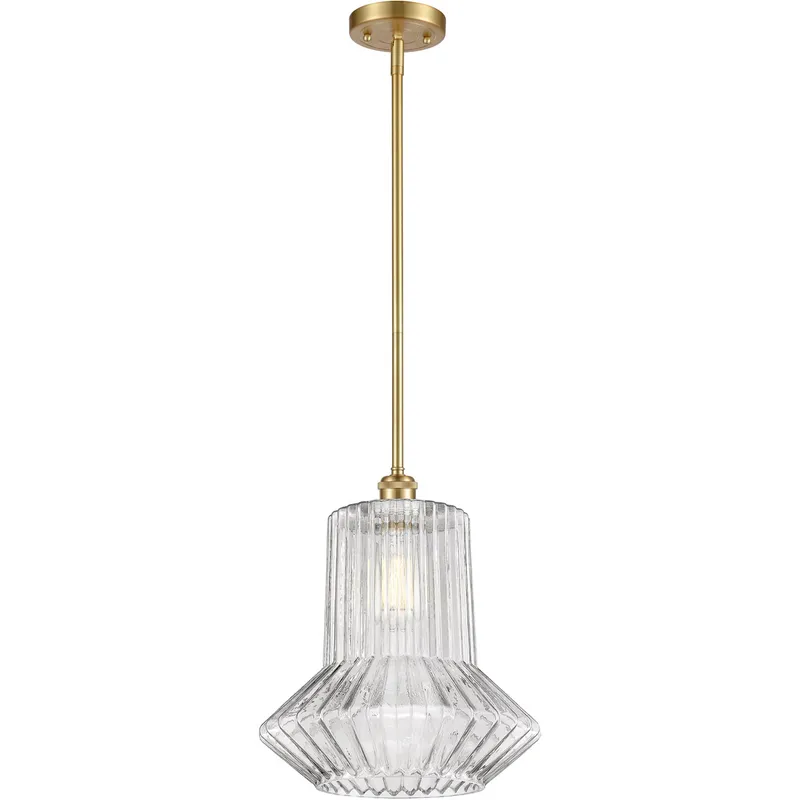 Ballston Springwater LED 12 inch Satin Gold Pendant Ceiling Light, Ballston