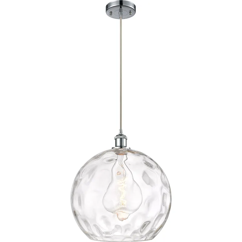 Ballston Athens Water Glass 1 Light 14 inch Polished Chrome Pendant Ceiling Light