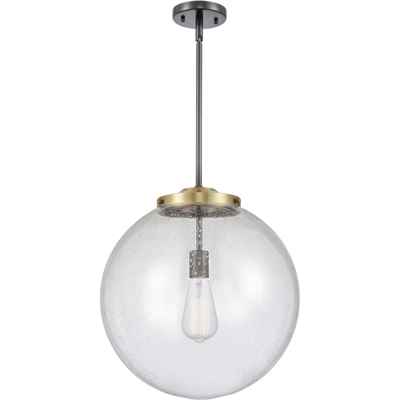 Franklin Restoration Beacon LED 16 inch Black Antique Brass Pendant Ceiling Light in Seedy