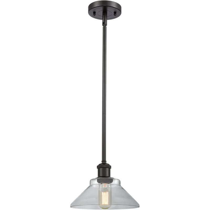 Ballston Orwell 1 Light 8 inch Oil Rubbed Bronze Pendant Ceiling Light in Clear Glass, Ballston