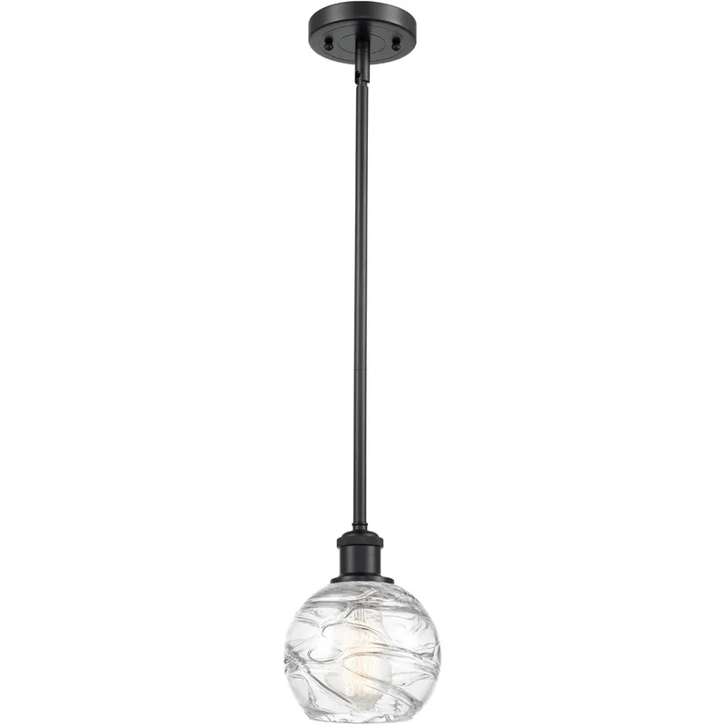 Ballston Small Deco Swirl LED 6 inch Matte Black Pendant Ceiling Light, Ballston