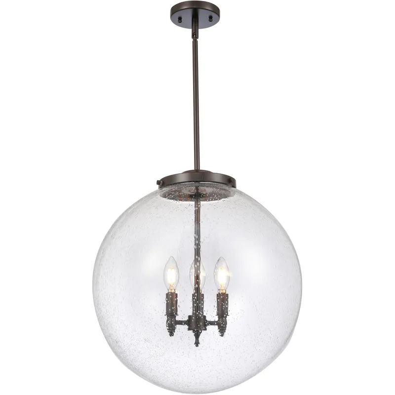 Franklin Restoration Beacon 3 Light 18 inch Oil Rubbed Bronze Statement Pendant Ceiling Light in Incandescent, Seedy
