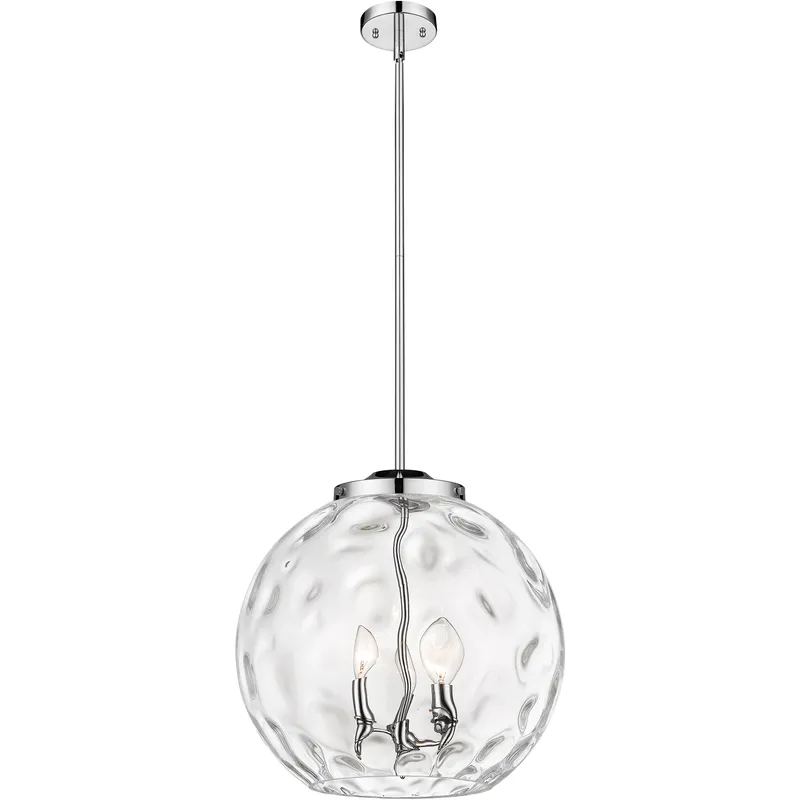 Ballston Athens Water Glass 3 Light 15.75 inch Polished Chrome Statement Pendant Ceiling Light in Incandescent