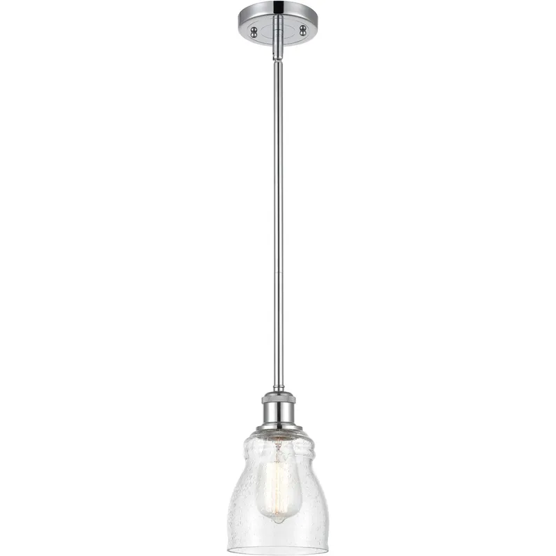 Ballston Ellery 1 Light 5 inch Polished Chrome Pendant Ceiling Light in Seedy Glass, Ballston