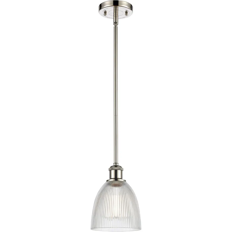 Ballston Castile 1 Light 6 inch Polished Nickel Pendant Ceiling Light in Clear Glass, Ballston