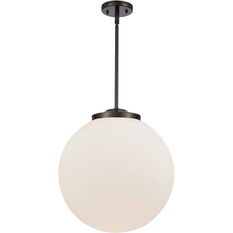 Franklin Restoration Beacon LED 16 inch Oil Rubbed Bronze Pendant Ceiling Light in Matte White