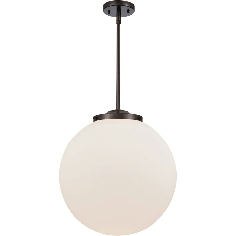 Franklin Restoration Beacon 1 Light 16 inch Oil Rubbed Bronze Pendant Ceiling Light in Incandescent, Matte White