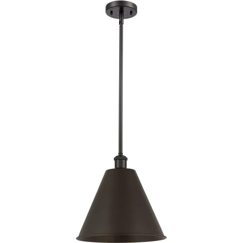 Ballston Cone 1 Light 12 inch Oil Rubbed Bronze Pendant Ceiling Light