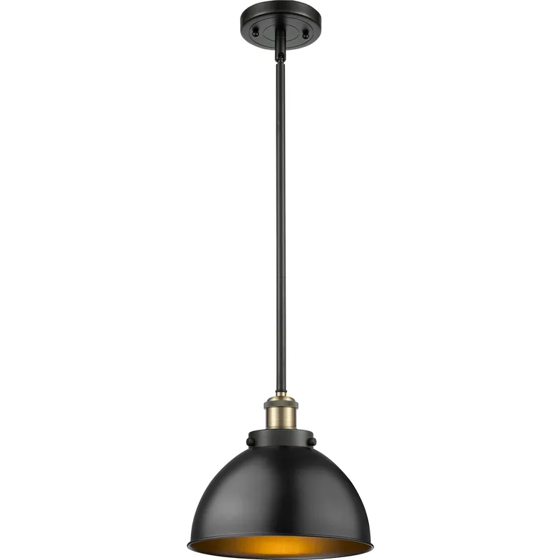 Ballston Urban LED 10 inch Black Antique Brass Pendant Ceiling Light