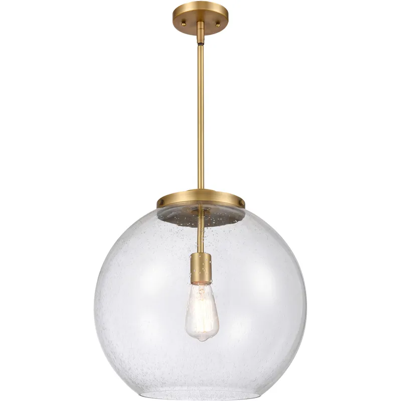 Ballston Athens LED 15.75 inch Brushed Brass Pendant Ceiling Light in Seedy