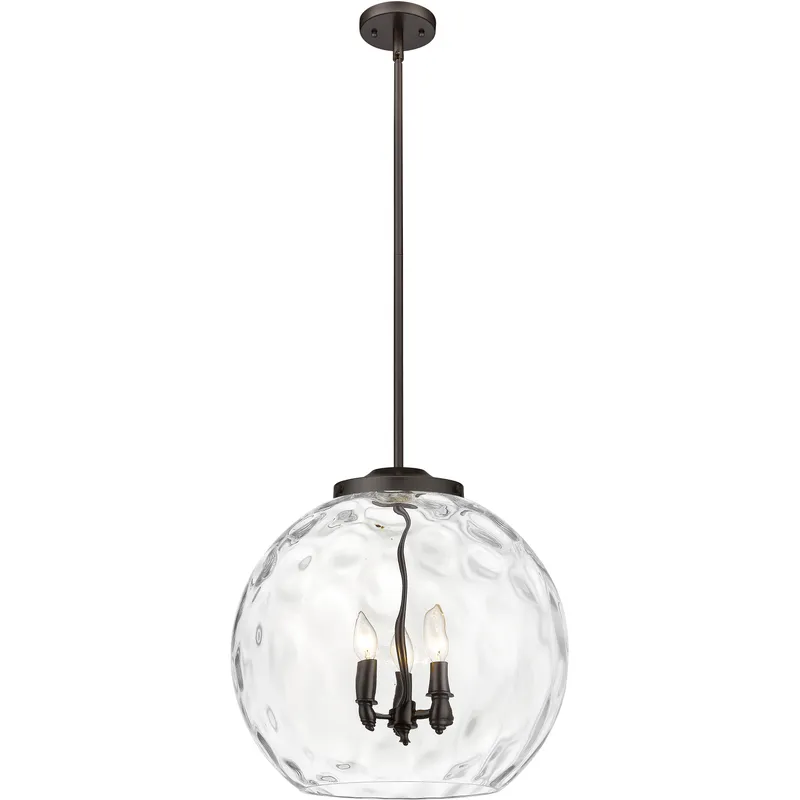 Ballston Athens Water Glass LED 17.88 inch Oil Rubbed Bronze Statement Pendant Ceiling Light