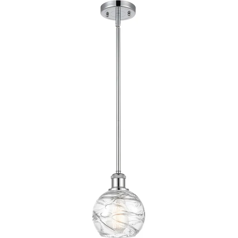 Ballston Small Deco Swirl LED 6 inch Polished Chrome Pendant Ceiling Light, Ballston