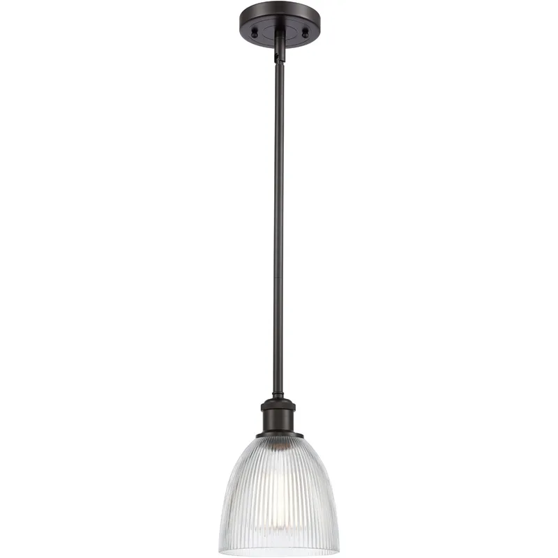 Ballston Castile 1 Light 6 inch Oil Rubbed Bronze Pendant Ceiling Light in Clear Glass, Ballston