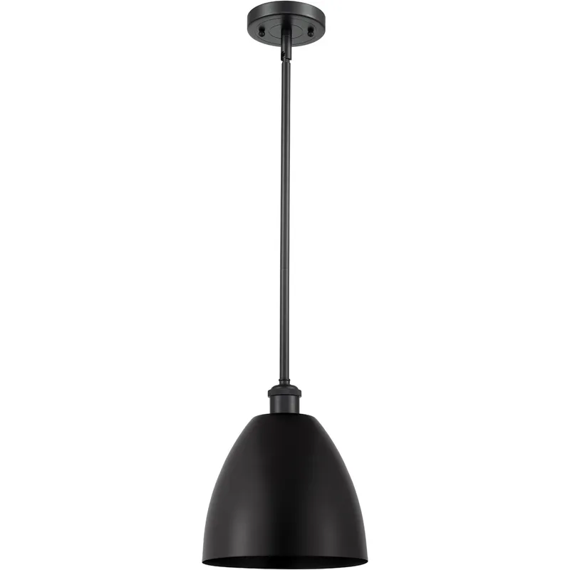 Ballston Plymouth Dome 1 Light 9 inch Polished Nickel Pendant Ceiling Light in Matte Green