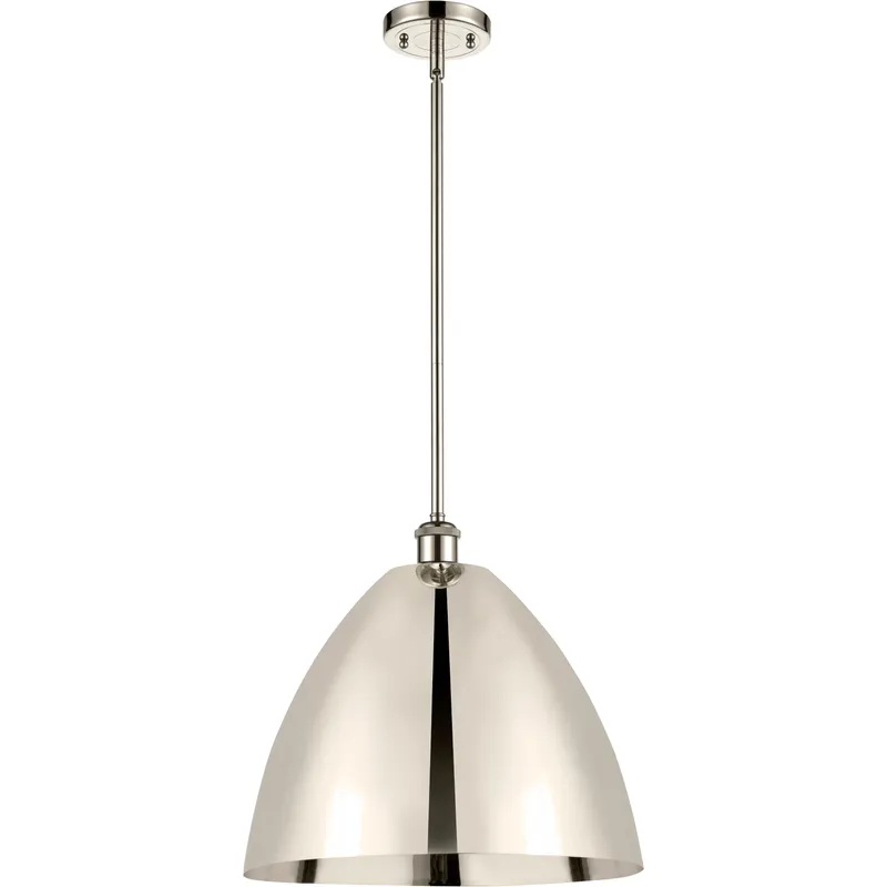 Ballston Dome LED 16 inch Polished Nickel Pendant Ceiling Light