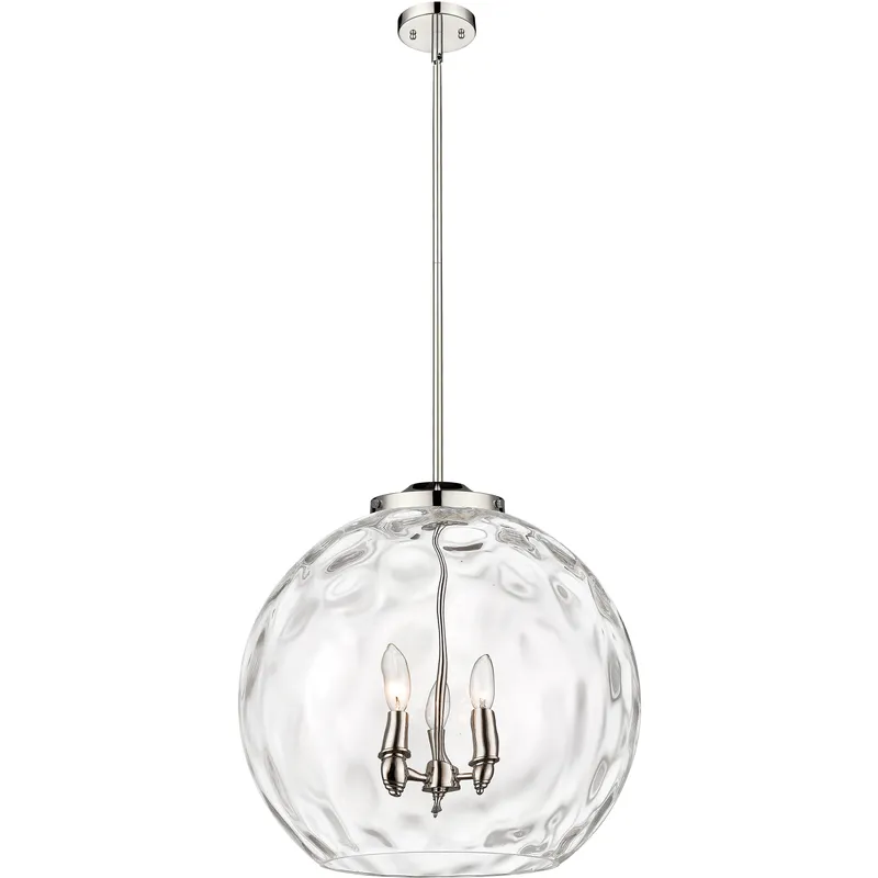 Ballston Athens Water Glass LED 17.88 inch Polished Nickel Statement Pendant Ceiling Light