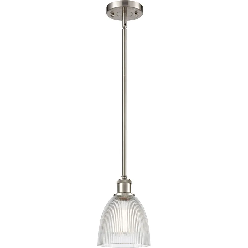 Ballston Castile 1 Light 6 inch Brushed Satin Nickel Pendant Ceiling Light in Clear Glass, Ballston