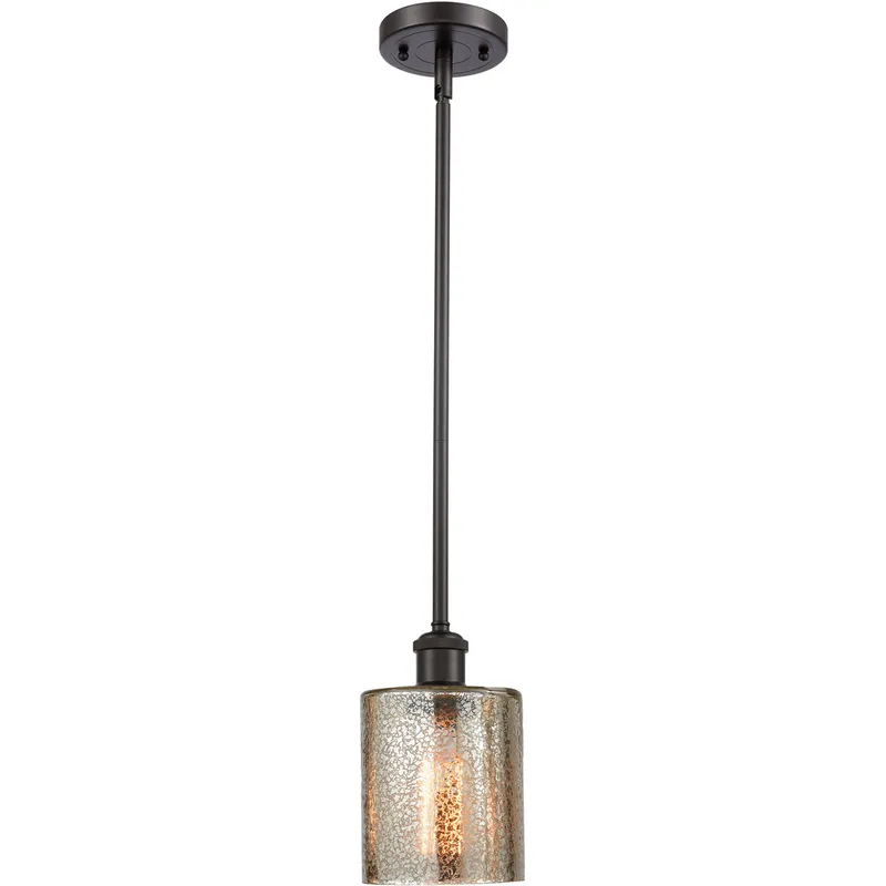 Ballston Cobbleskill 1 Light 5 inch Oil Rubbed Bronze Pendant Ceiling Light in Mercury Glass, Ballston