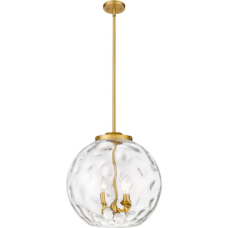 Ballston Athens Water Glass LED 15.75 inch Satin Gold Statement Pendant Ceiling Light