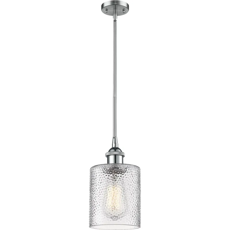 Ballston Cobbleskill 1 Light 5 inch Polished Chrome Pendant Ceiling Light in Clear Glass, Ballston